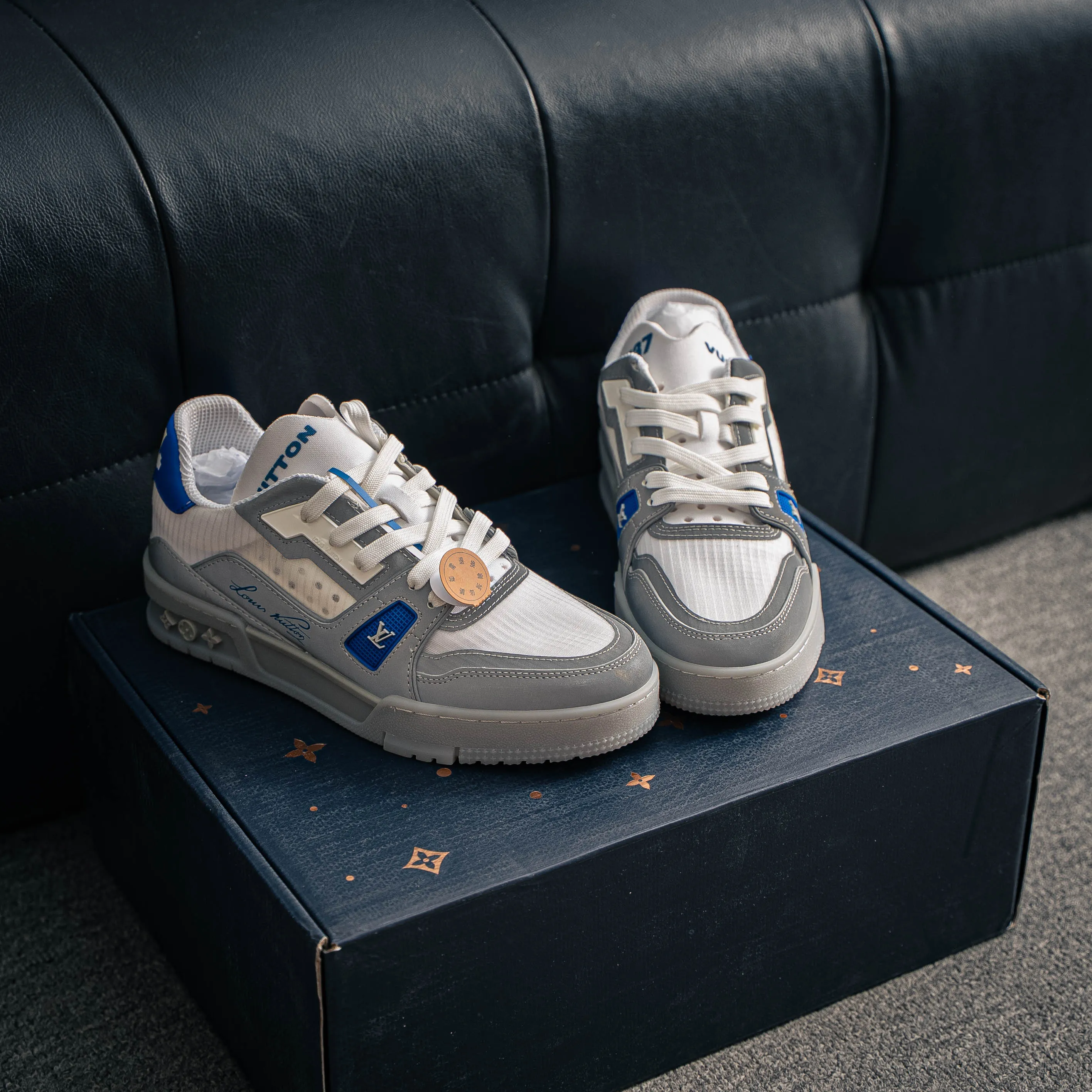 【YS 】 Premium LOUIS VUITTON LV Trainer CUP Mesh Breathable Shoes ✦ ， 37 Series ✦ + Shoes